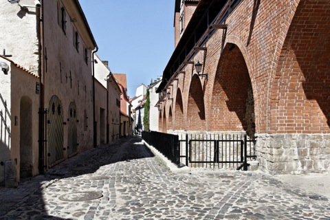 Bild: In der Altstadt von Riga am Basteja bulvāris.