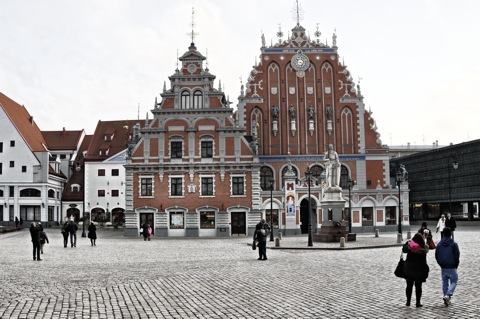 Bild: Ein Zeugnis der Hanse - das Schwarzhäupterhaus in Riga.
