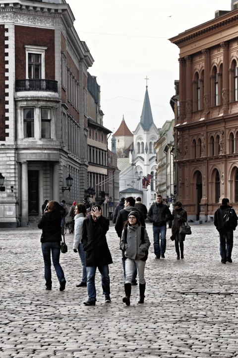 Bild: An der Börse zu Riga.
