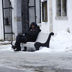 Bild: Eine kleine Pause vor dem Dom von Tallinn.