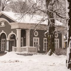 Bild Holzhaus in der Weizenbergi im Stadtteil Kadriorg - die Architektur aus der Zarenzeit passt irgendwie zum Wetter.