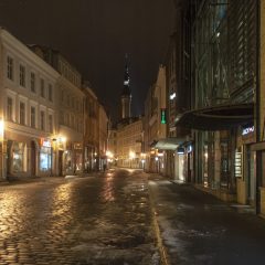 Bild: Die Vana Viru um 05:30 Uhr. Noch sind hier keine Menschen unterwegs - das wird sich gegen 10:00 Uhr schlagartig ändern.
