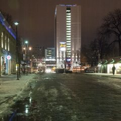Bild: Das SOKOS HOTEL VANA VIRU war früher ein Treffpunkt von KGB & Konsorten. Kurz vor 06:00 früh liegt es noch in tiefem Schlaf.