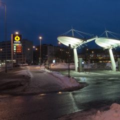 Bild: In Tallinn funktioniert vieles elektronisch. Automatentankstelle in Maakri.