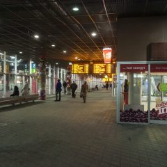 Bild: Sehenswert ist auch der unterirdische Busbahnhof unter dem Viru Keskus - dem zentralen Kaufhaus von Tallinn.