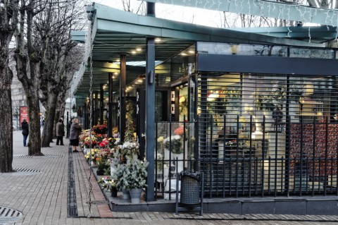 Bild: Unterwegs am Blumenmarkt in der Nähe von Wöhrmanns Garten (Vērmanes dārzs) in der Neustadt von Riga. OLYMPUS OM-D E-M5 mit M.Zuiko Digital 12-50 mm 1:3.5-6.3 EZ. ISO 800 ¦ f/9 ¦ 12 mm ¦ 1/20 s ¦ kein Blitz. Klicken Sie auf das Bild um es zu vergrößern.