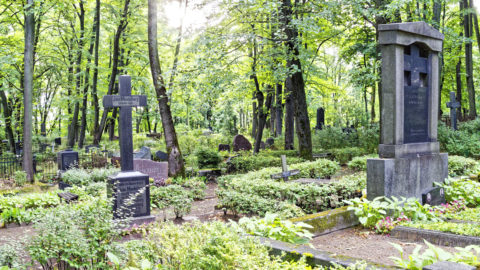 Bild: Der alte Bergfriedhof, der unmittelbar östlich an die evangelisch-lutherische Trinitatiskirche im Stadtteil Sarkandaugava von Rīga grenzt, ist einer der stillen Orte der Metropole an der Daugava. OLYMPUS OM-D E-M1 Mark II und LEICA DG SUMMILUX 1.7 / 15mm. ISO 640 ¦ f/7.1 ¦ 15 mm ¦ 1/15 s ¦ kein Blitz. Klicken Sie auf das Bild um es zu vergrößern.