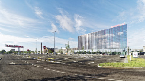 Bild: In Ķengarags befindet sich seit dem Frühjahr 2019 das größte Einkaufszentrum Lettlands - die AKROPOLE.