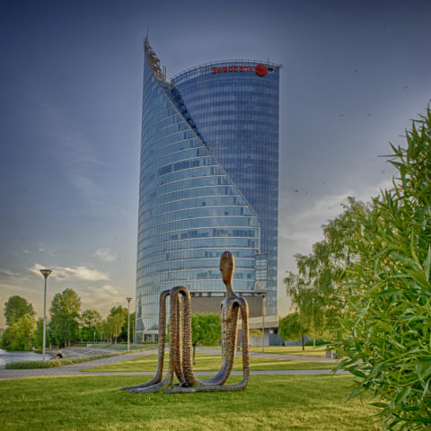 Image: The SWEDBANK LATVIA headquarters at the left bank of the Daugava river in Rīga. Click on the image to enlarge it.