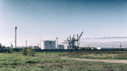 Image: The global economy is suffering from the corona crisis, including Latvia. Port facility in the Sarkandaugava district in Rīga. Picture taken 2014. Double click on the image to enlarge.