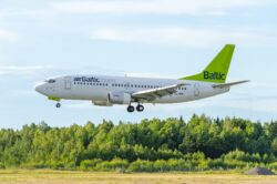 Image: airBaltic Boeing 737 at Stockholm Arlanda Airport. Recorded by johanwiden69 - pixabay. Today airBaltic has still only the modern and fuel efficient Airbus A220-300 in service. Double click on the image to enlarge.