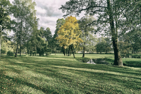 Image: Inside the Arkādijas parks in the district of Torņakalns in Rīga. Click on the image to enlarge it. Recording: © Copyright October 2014 by Birk Karsten Ecke.